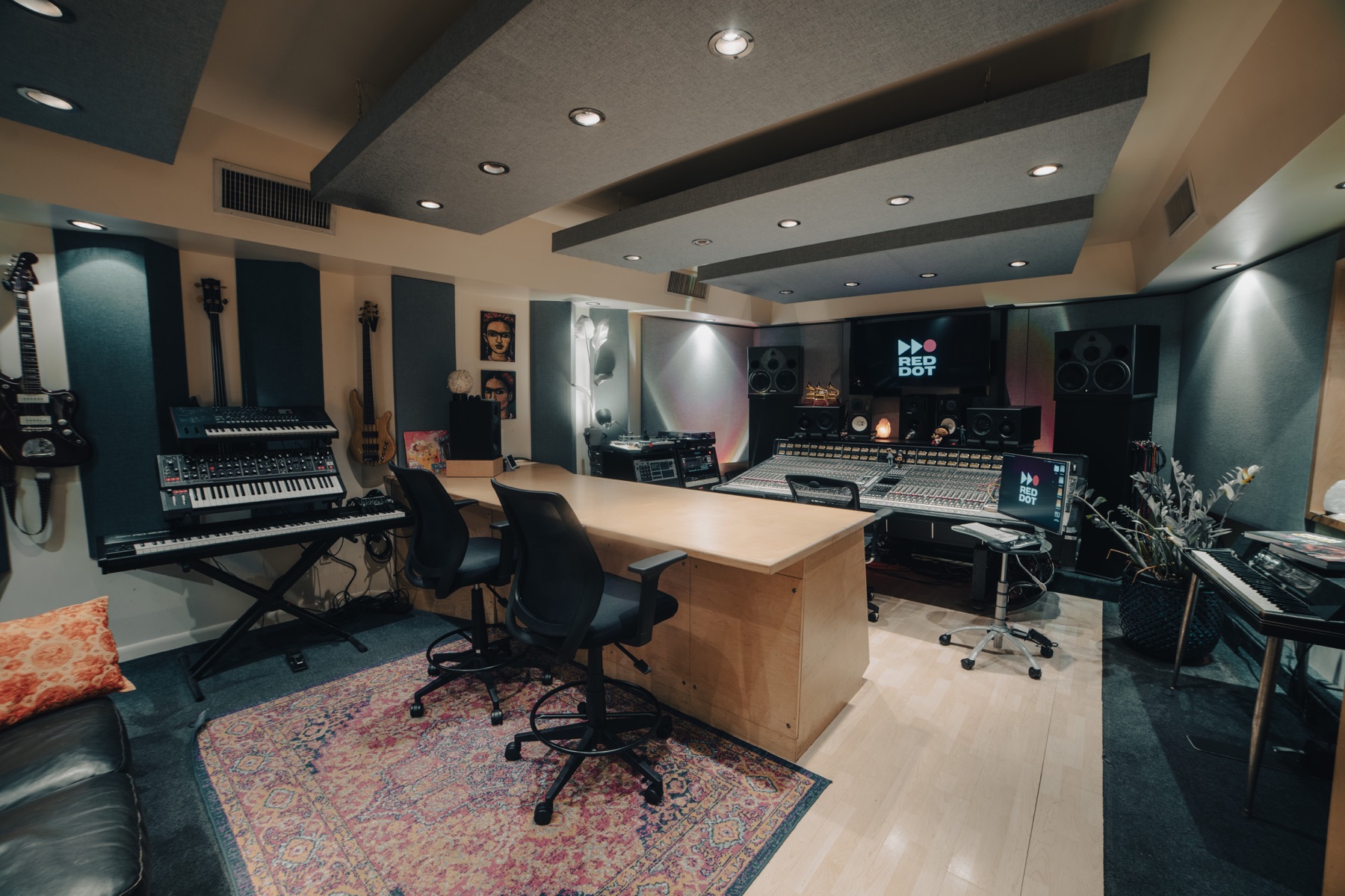 Studio A control room with SSL console
