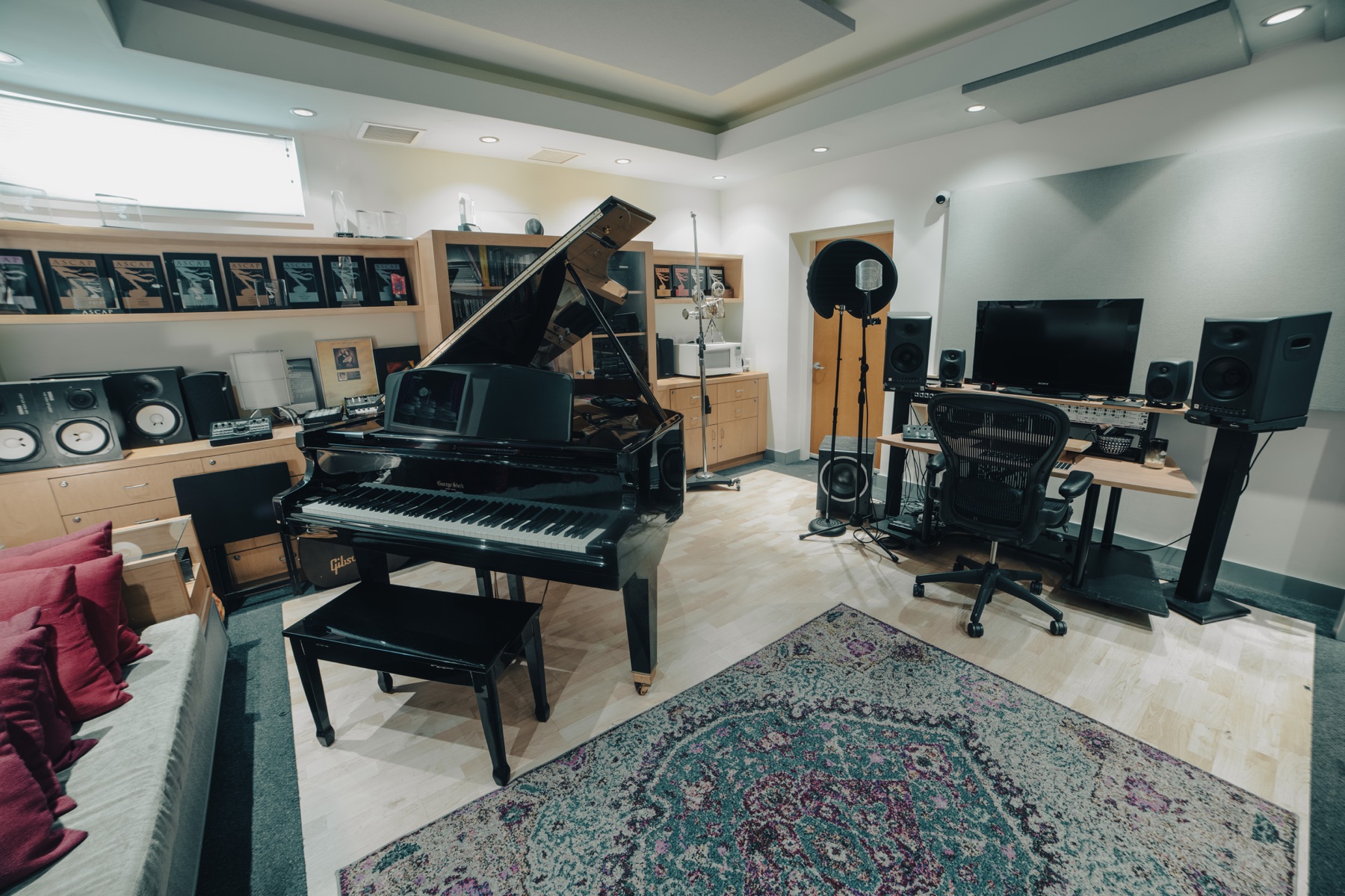 Piano room with grand piano